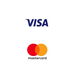 We accept Visa and Mastercard